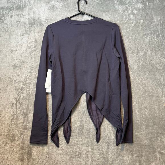 Athleta Samsara Side Tie Sweatshirt Size XS‎ Tencel Blend New Gray - Picture 4 of 8